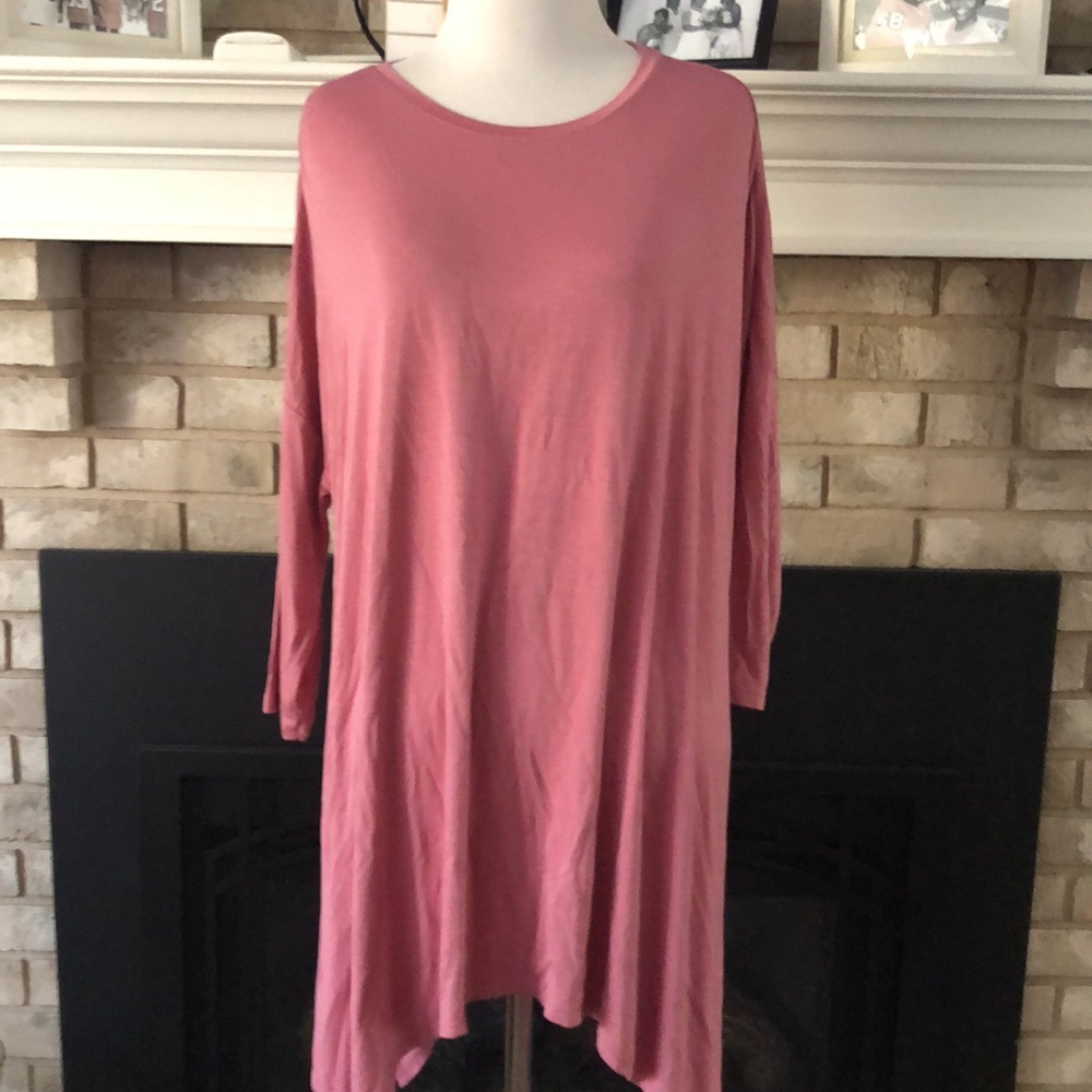 Matilda Jane Rose Pink Sharkbite Dolman Sleeves Tunic size Medium Pink Power BC - Picture 2 of 10